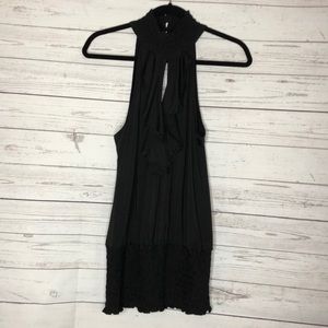 XOXO brand Black frilly halter top blouse